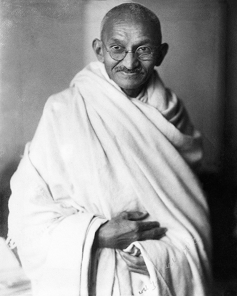 Photo of Mahatma Gandhi.